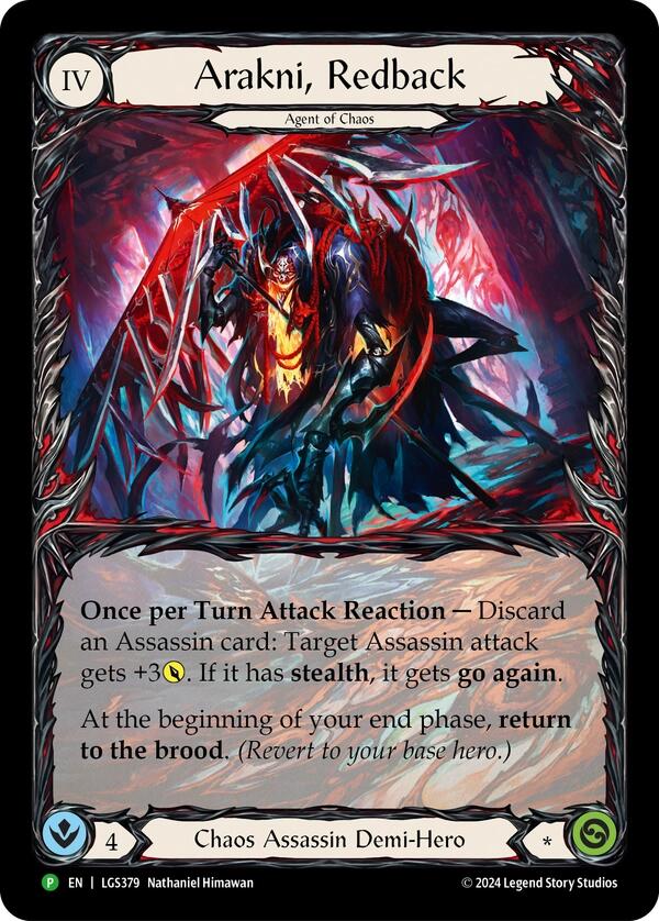 Arakni, Redback (Extended Art) [LGS379] (Promo)  Rainbow Foil | Good Games Cannington
