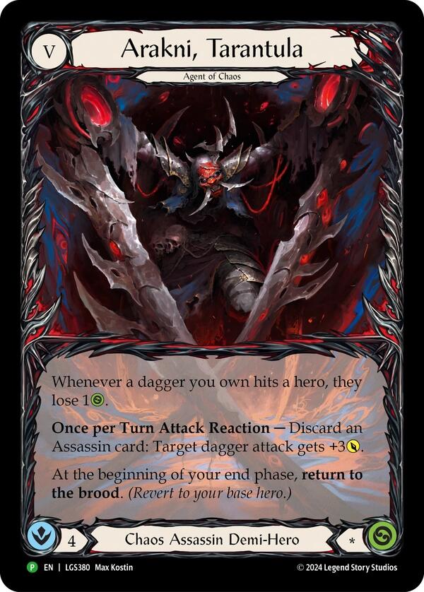 Arakni, Tarantula (Extended Art) [LGS380] (Promo)  Rainbow Foil | Good Games Cannington
