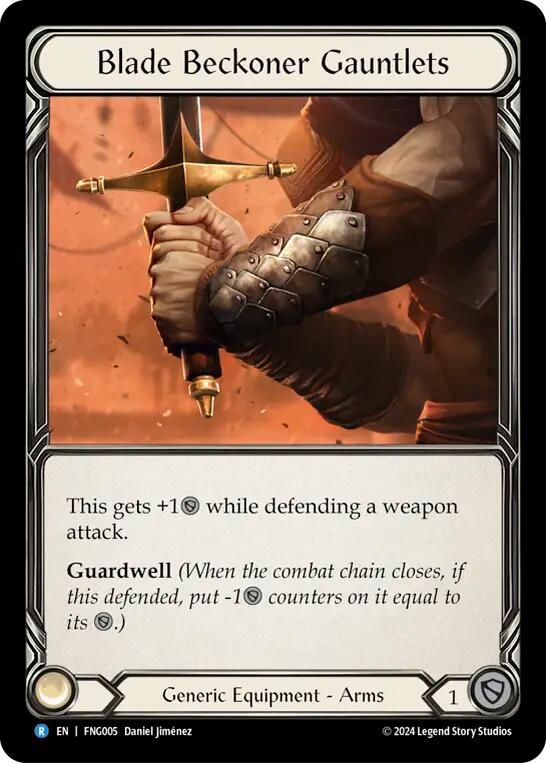 Blade Beckoner Gauntlets [FNG005] (The Hunted Fang Blitz Deck) | Good Games Cannington