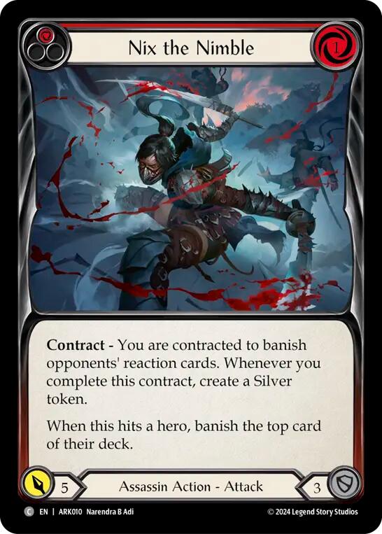 Nix the Nimble (Red) [ARK010] (The Hunted Arakni Blitz Deck) | Good Games Cannington