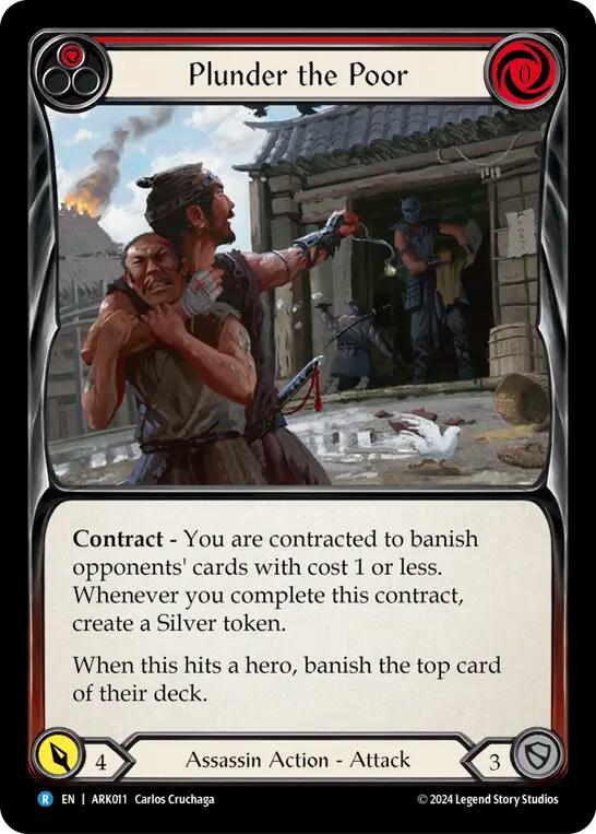 Plunder the Poor (Red) [ARK011] (The Hunted Arakni Blitz Deck) | Good Games Cannington