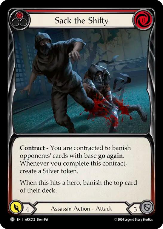 Sack the Shifty (Red) [ARK012] (The Hunted Arakni Blitz Deck) | Good Games Cannington