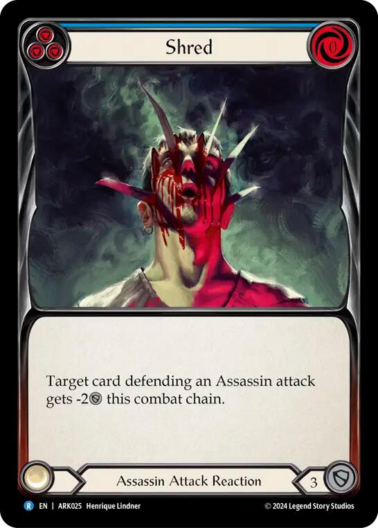 Shred (Blue) [ARK025] (The Hunted Arakni Blitz Deck) | Good Games Cannington