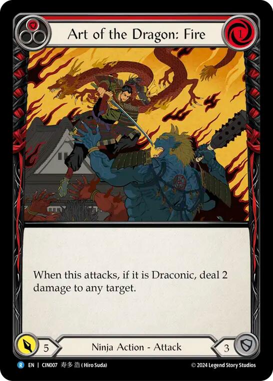 Art of the Dragon: Fire [CIN007] (The Hunted Cindra Blitz Deck) | Good Games Cannington