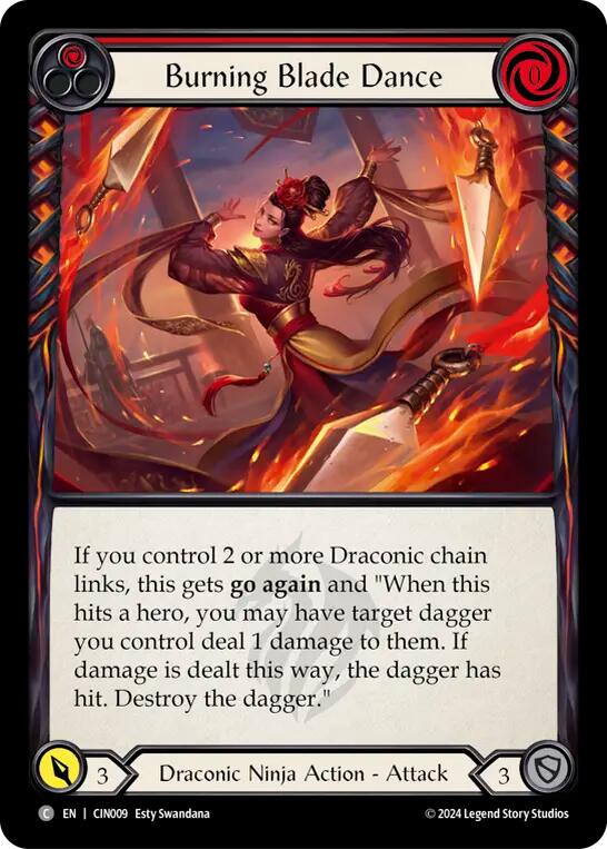Burning Blade Dance (Red) [CIN009] (The Hunted Cindra Blitz Deck) | Good Games Cannington