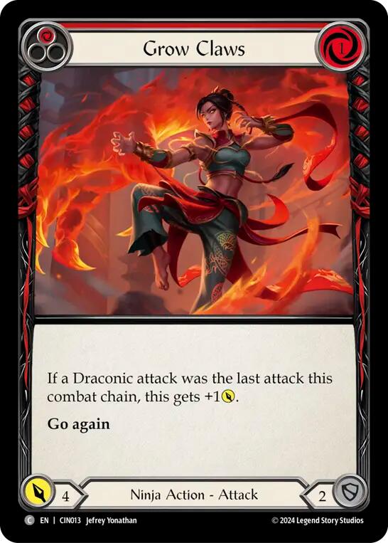 Grow Claws (Red) [CIN013] (The Hunted Cindra Blitz Deck) | Good Games Cannington
