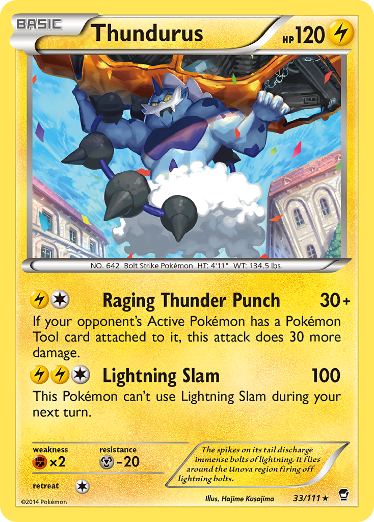 Thundurus (33/111) [XY: Furious Fists] | Good Games Cannington