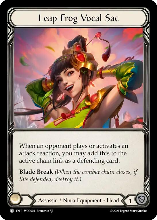 Leap Frog Vocal Sac [WOD003] (The Hunted Arakni, Web of Deceit Blitz Deck) | Good Games Cannington