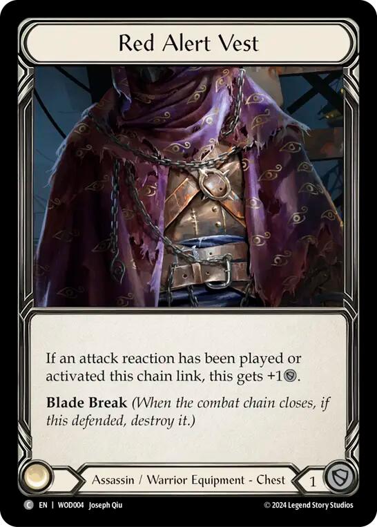Red Alert Vest [WOD004] (The Hunted Arakni, Web of Deceit Blitz Deck) | Good Games Cannington