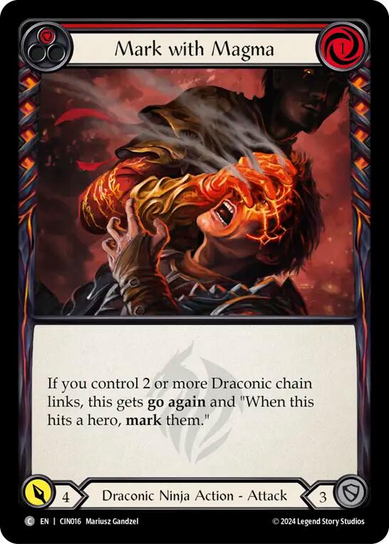 Mark with Magma (Red) [CIN016] (The Hunted Cindra Blitz Deck) | Good Games Cannington