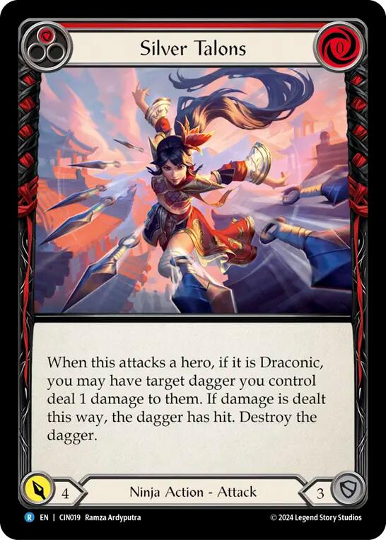 Silver Talons (Red) [CIN019] (The Hunted Cindra Blitz Deck) | Good Games Cannington