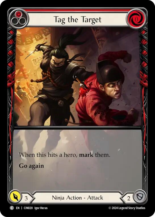 Tag the Target (Red) (Extended Art) [CIN020] (The Hunted Cindra Blitz Deck) | Good Games Cannington