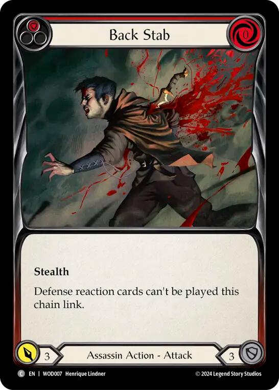 Back Stab (Red) [WOD007] (The Hunted Arakni, Web of Deceit Blitz Deck) | Good Games Cannington