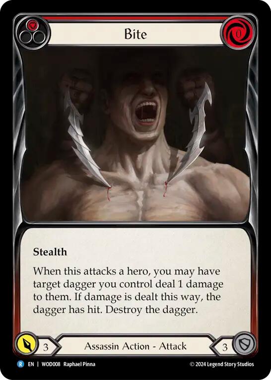 Bite (Red) [WOD008] (The Hunted Arakni, Web of Deceit Blitz Deck) | Good Games Cannington