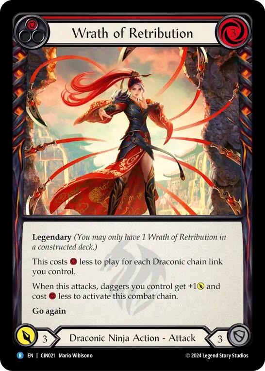 Wrath of Retribution (Red) [CIN021] (The Hunted Cindra Blitz Deck) | Good Games Cannington