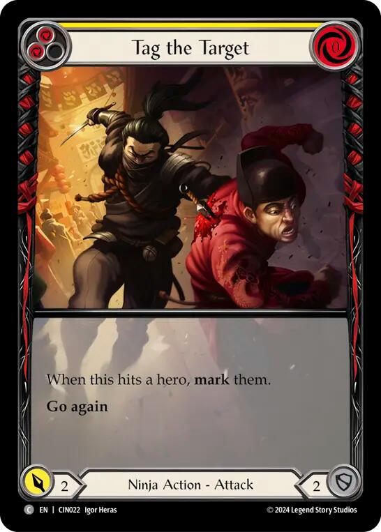Tag the Target (Yellow) (Extended Art) [CIN022] (The Hunted Cindra Blitz Deck) | Good Games Cannington