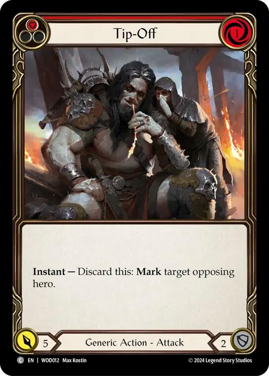 Tip-Off (Red) [WOD012] (The Hunted Arakni, Web of Deceit Blitz Deck) | Good Games Cannington