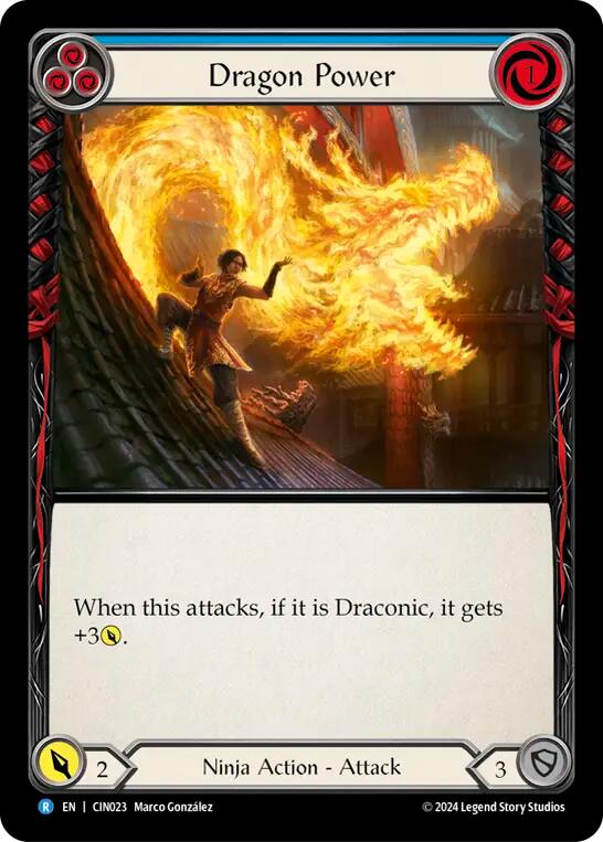 Dragon Power (Blue) [CIN023] (The Hunted Cindra Blitz Deck) | Good Games Cannington