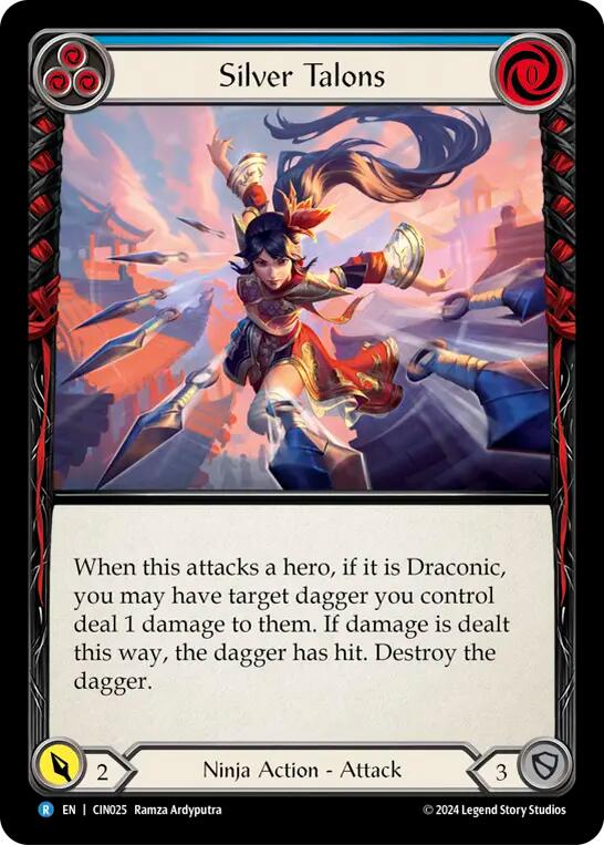 Silver Talons (Blue) [CIN025] (The Hunted Cindra Blitz Deck) | Good Games Cannington