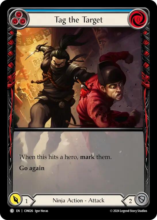 Tag the Target (Blue) (Extended Art) [CIN025] (The Hunted Cindra Blitz Deck) | Good Games Cannington