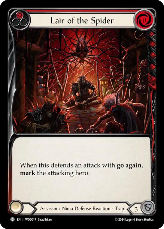 Lair of the Spider (Red) [WOD017] (The Hunted Arakni, Web of Deceit Blitz Deck) | Good Games Cannington