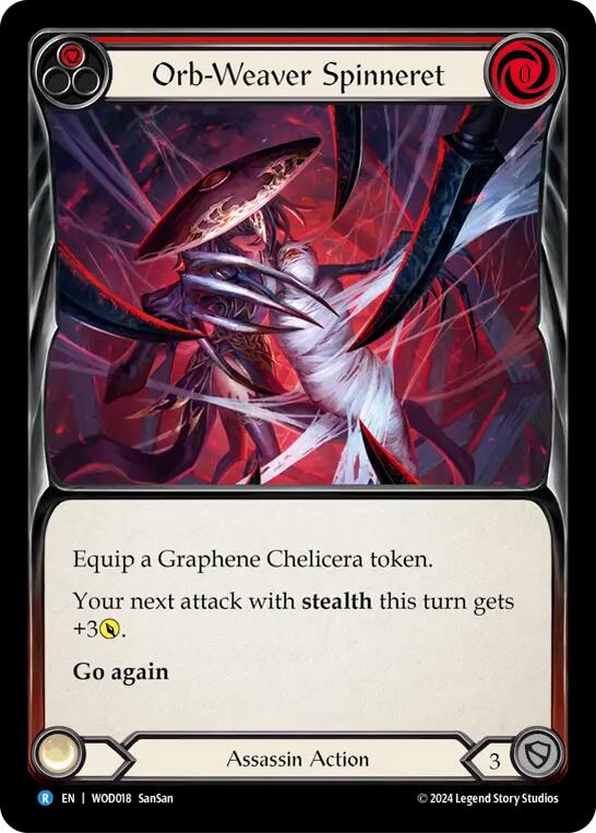 Orb-Weaver Spinneret (Red) [WOD018] (The Hunted Arakni, Web of Deceit Blitz Deck) | Good Games Cannington