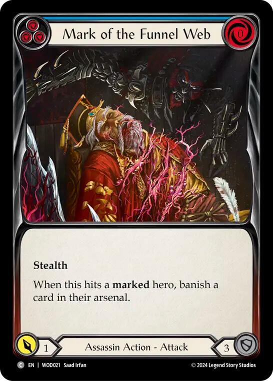 Mark of the Funnel Web (Blue) [WOD021] (The Hunted Arakni, Web of Deceit Blitz Deck) | Good Games Cannington