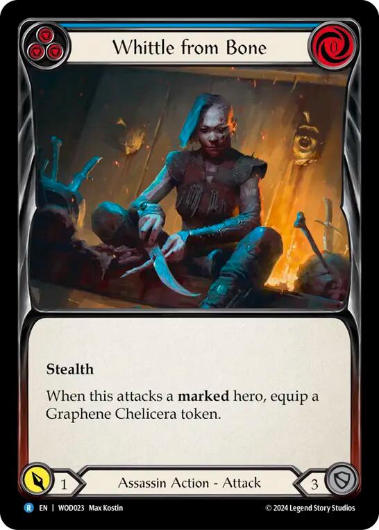 Whittle from Bone (Blue) [WOD023] (The Hunted Arakni, Web of Deceit Blitz Deck) | Good Games Cannington
