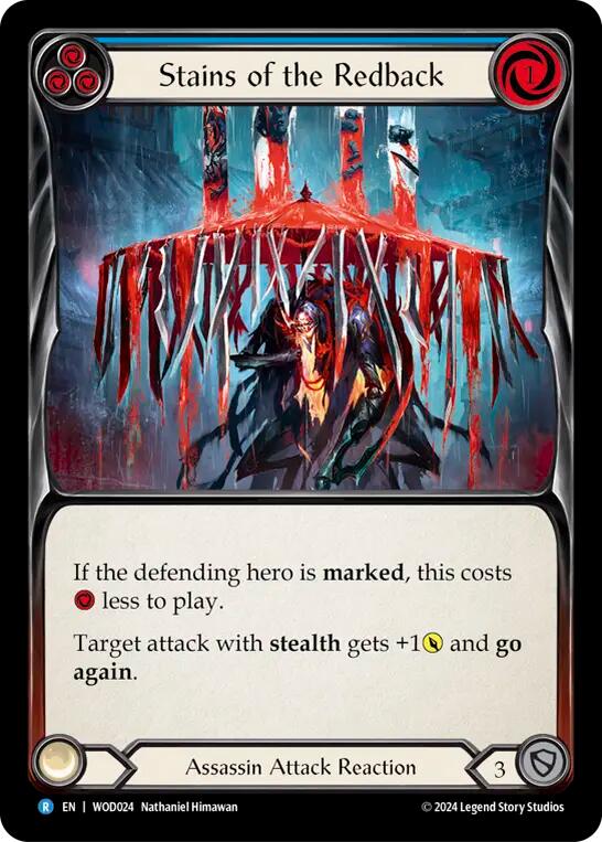 Stains of the Redback (Blue) [WOD024] (The Hunted Arakni, Web of Deceit Blitz Deck) | Good Games Cannington