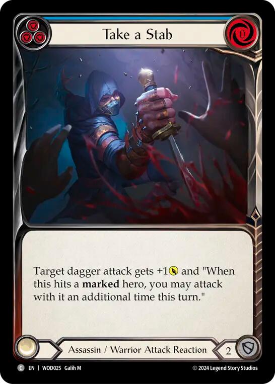 Take a Stab (Blue) [WOD025] (The Hunted Arakni, Web of Deceit Blitz Deck) | Good Games Cannington