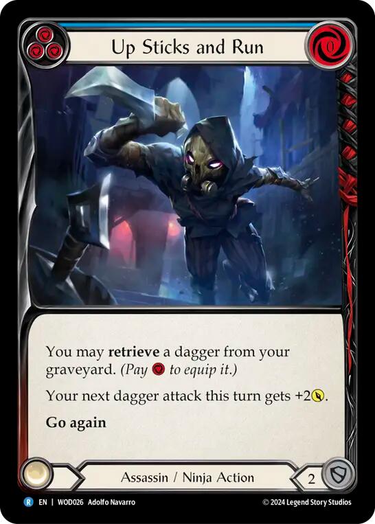 Up Sticks and Run (Blue) [WOD026] (The Hunted Arakni, Web of Deceit Blitz Deck) | Good Games Cannington