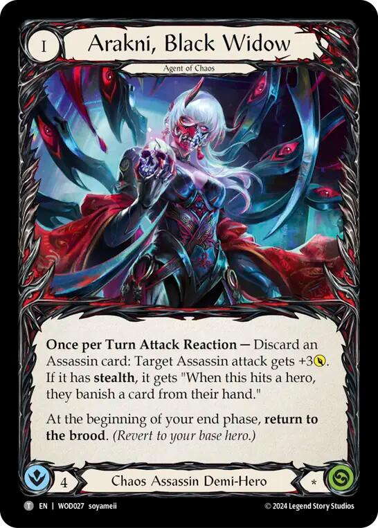 Arakni, Black Widow [WOD027//WOD028] (The Hunted Arakni, Web of Deceit Blitz Deck) | Good Games Cannington