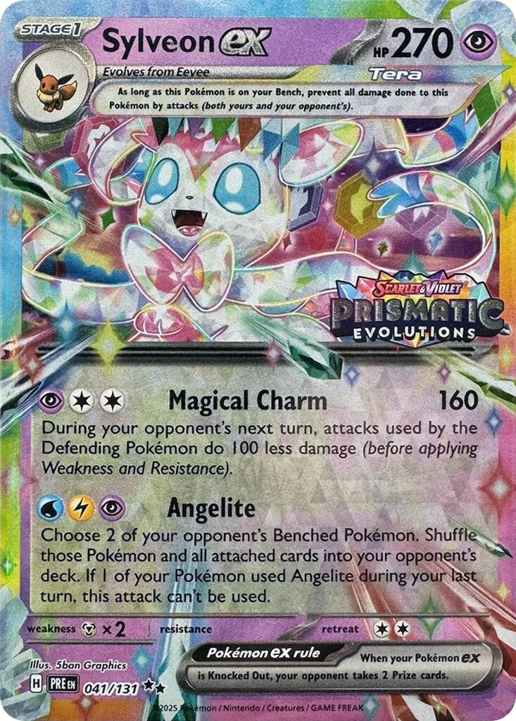 Sylveon ex (041/131) (Prismatic Evolutions Stamp) [Scarlet & Violet: Prismatic Evolutions] | Good Games Cannington