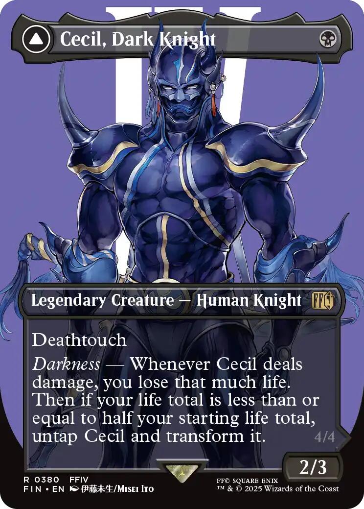 Cecil, Dark Knight // Cecil, Redeemed Paladin (Borderless) [FINAL FANTASY] | Good Games Cannington