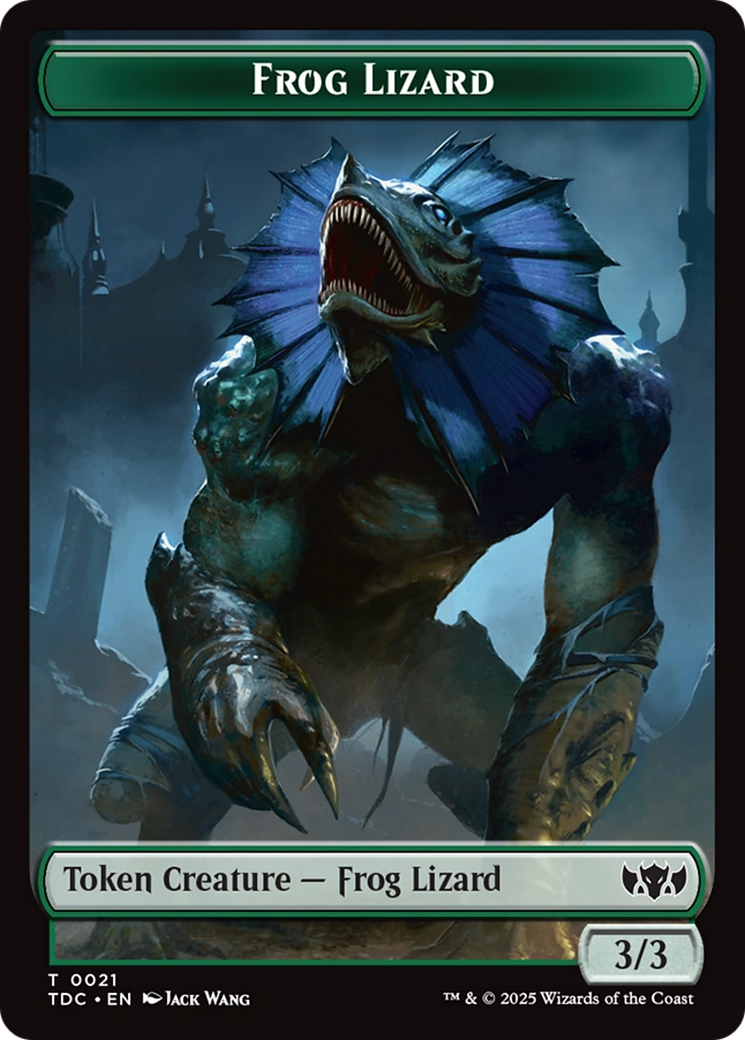 Frog Lizard // Dragon (0014) Double-Sided Token [Tarkir: Dragonstorm Commander Tokens] | Good Games Cannington