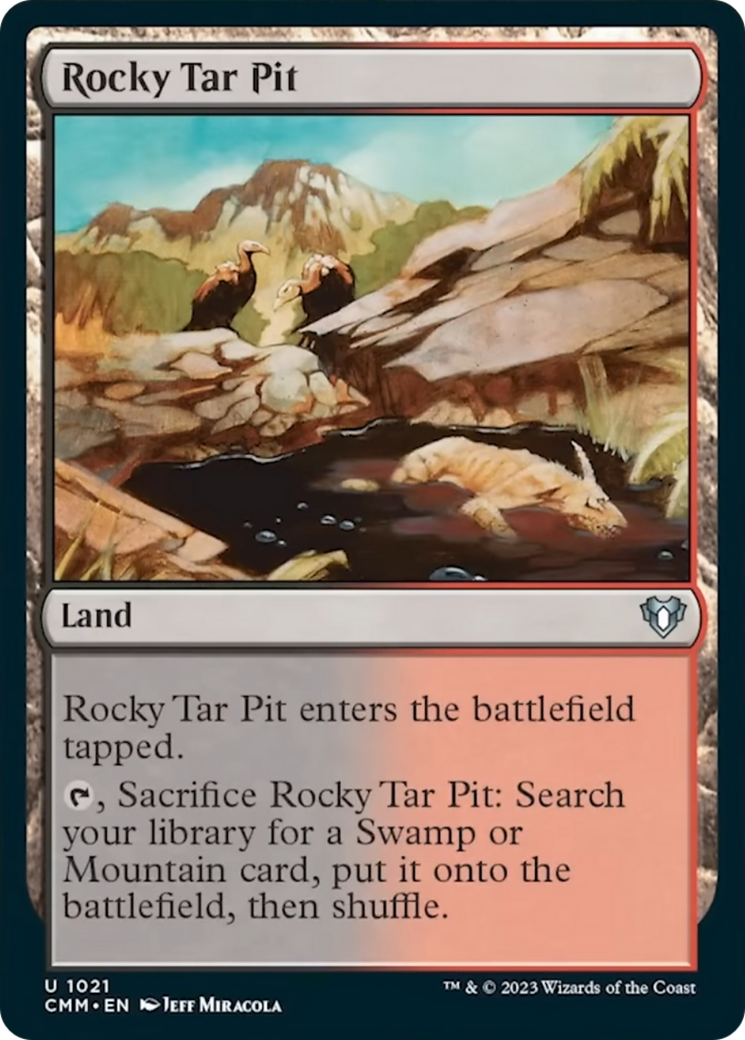 Rocky Tar Pit [Commander Masters] | Good Games Cannington