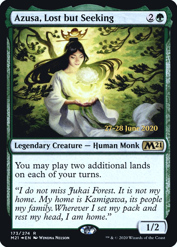 Azusa, Lost but Seeking [Core Set 2021 Prerelease Promos] | Good Games Cannington