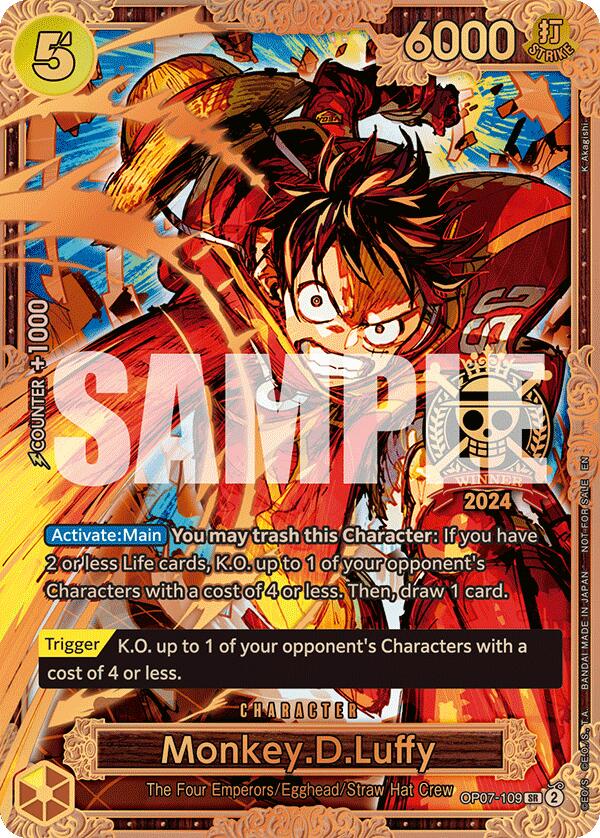 Monkey.D.Luffy (Championship 2024 World Final 3rd Place) [One Piece Promotion Cards] | Good Games Cannington