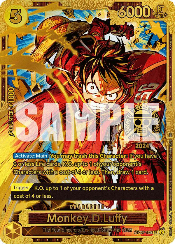 Monkey.D.Luffy (Championship 2024 World Final 1st Place) [One Piece Promotion Cards] | Good Games Cannington