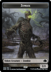 Zombie // Construct Double-Sided Token [Dominaria Remastered Tokens] | Good Games Cannington