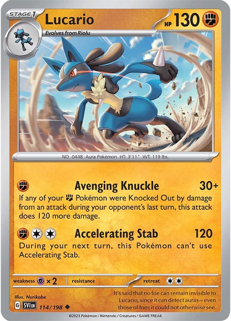 Lucario (114/198) [Scarlet & Violet: Base Set] | Good Games Cannington
