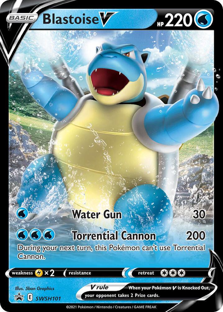 Blastoise V SWSH101 (SWSH: Sword & Shield Promo Cards)  - Holofoil | Good Games Cannington