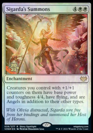 Sigarda's Summons [Innistrad: Crimson Vow Prerelease Promos] | Good Games Cannington