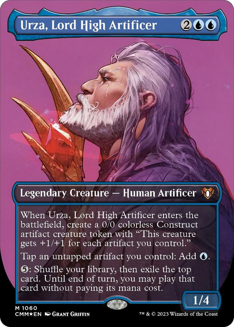 Urza, Lord High Artificer (Borderless Textured Foil Frame Break) [Commander Masters] | Good Games Cannington