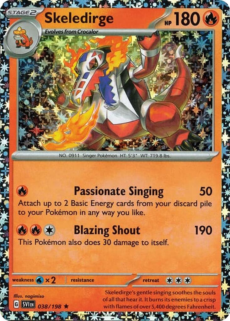 Skeledirge (038/198) (Sparkle Holo) [Miscellaneous Cards] | Good Games Cannington