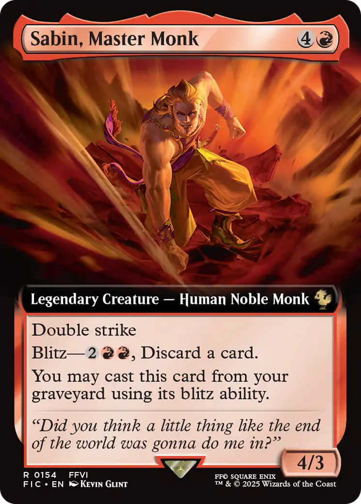 Sabin, Master Monk (Extended Art) [FINAL FANTASY Commander] | Good Games Cannington