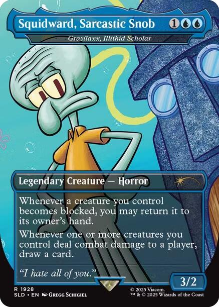Squidward, Sarcastic Snob - Grazilaxx, Illithid Scholar [Secret Lair Drop Series] | Good Games Cannington