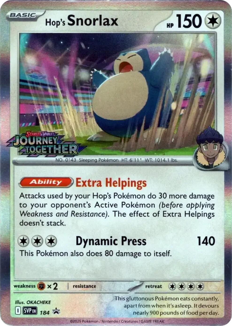 Hop's Snorlax (184) [Scarlet & Violet: Black Star Promos] | Good Games Cannington