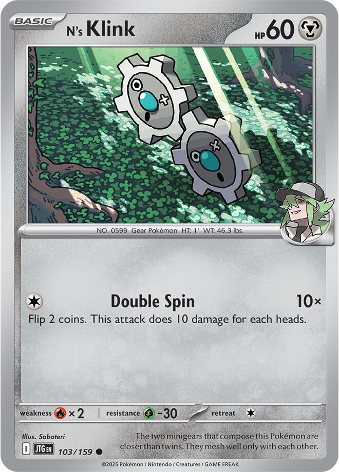 N's Klink (103/159) [Scarlet & Violet: Journey Together] | Good Games Cannington
