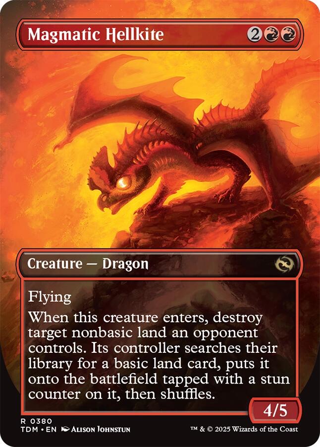 Magmatic Hellkite (Borderless) [Tarkir: Dragonstorm] | Good Games Cannington